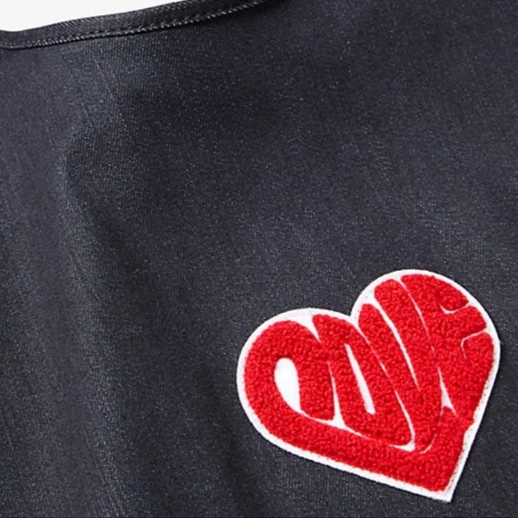 Michael Michael Kors Watch Hunger Stop LOVE Denim Tote Bag 16.5"W X 14"HX 4"D - Picture 5 of 10